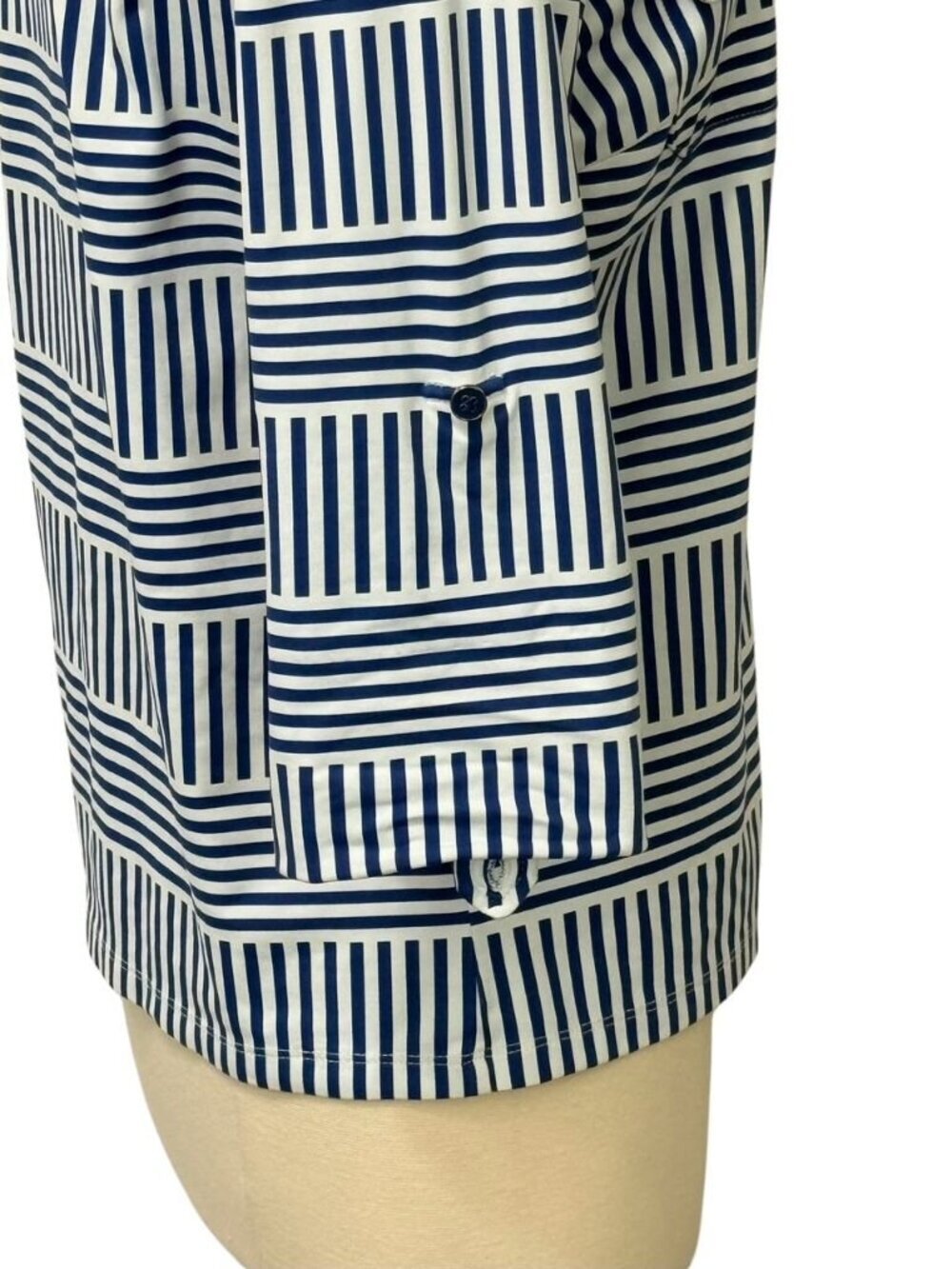 J. McLaughlin Womens Monroe Top Button-up Roll Tab Sleeves Catalina Cloth Size S - Picture 7 of 11